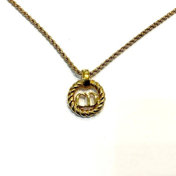 CHRISTIAN DIOR Jewelry - Christian Dior Gold GP Circle in Necklace, approx. 42cm, gold color KB-9751